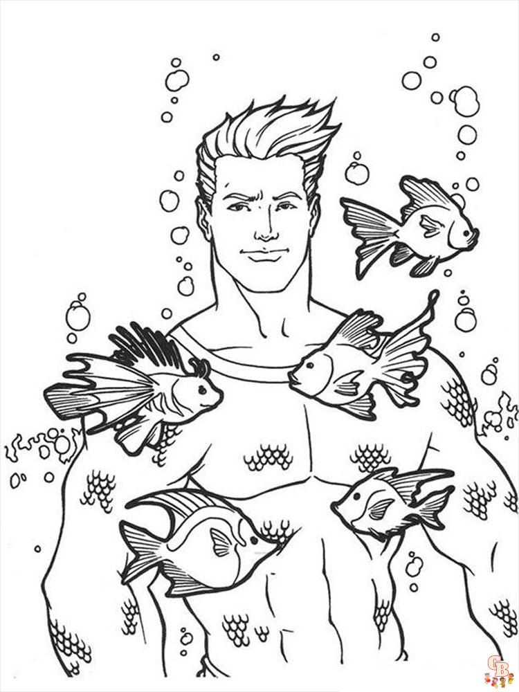 Aquaman Раскраски 20