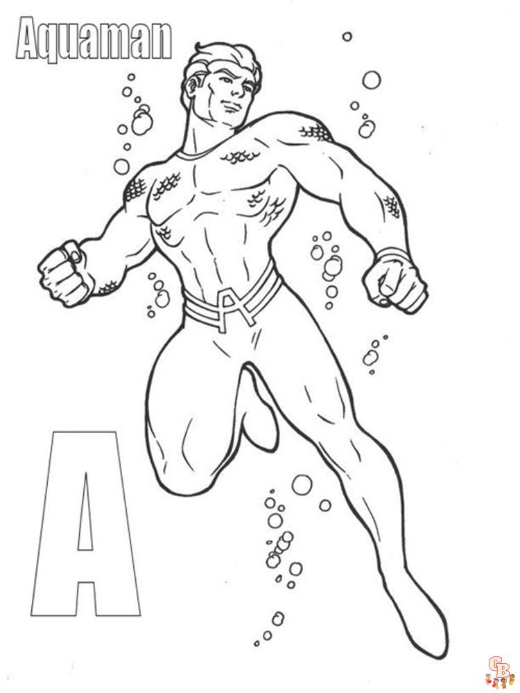 Aquaman Раскраски 21