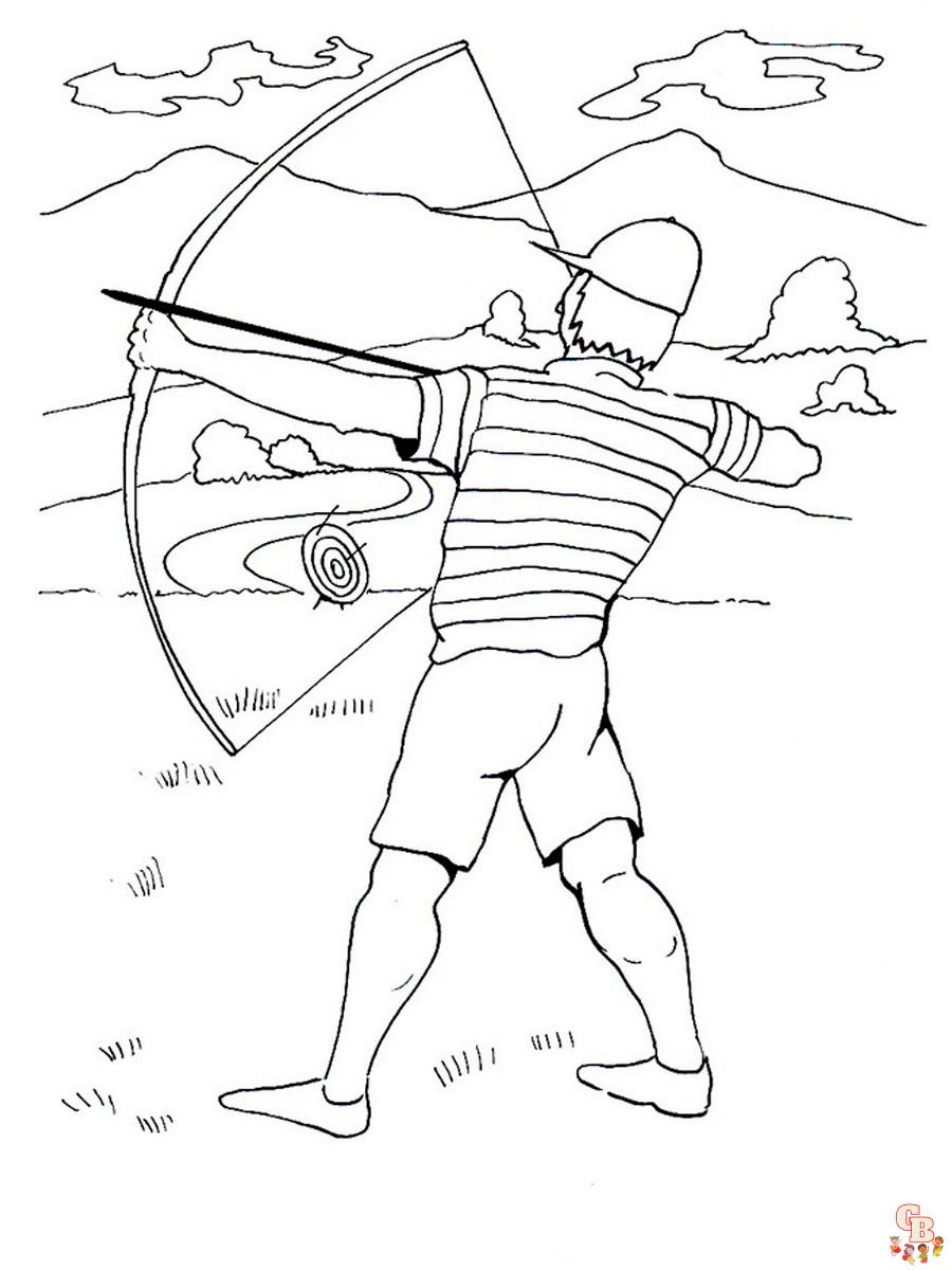 Coloring Pages Archery Pictures