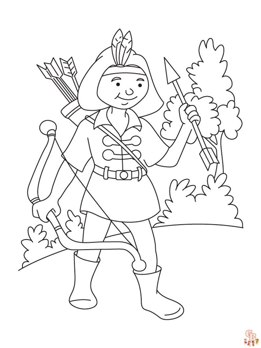 Archery Coloring Pages 9