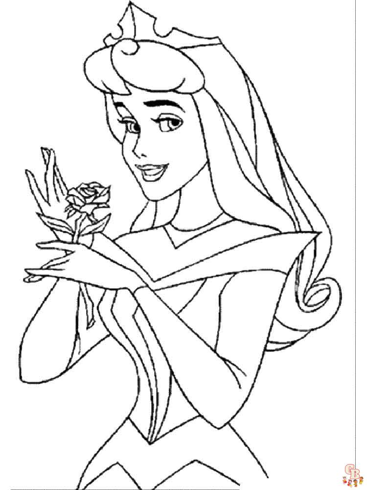 Dibujos Para Colorear De Princesas Disney Aurora 1 4