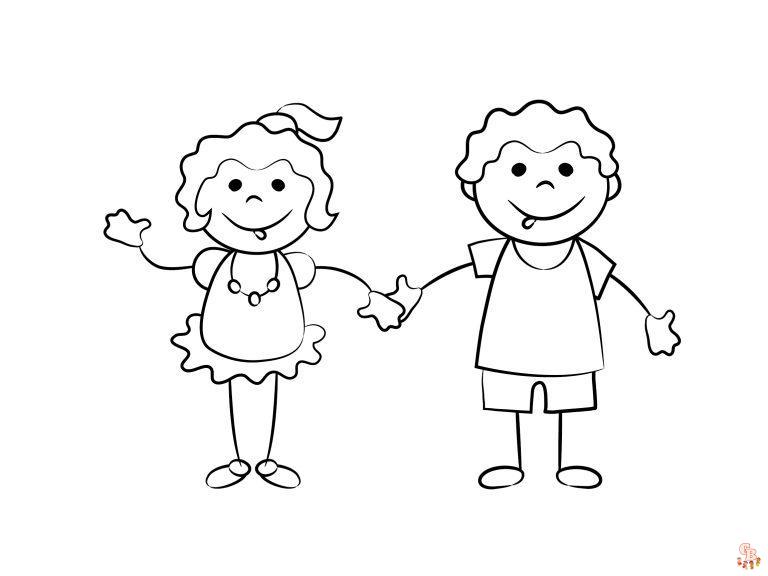 Printable and Free BFF Coloring Pages for Kids