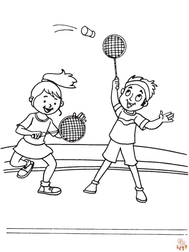 Badminton Coloring Pages 1