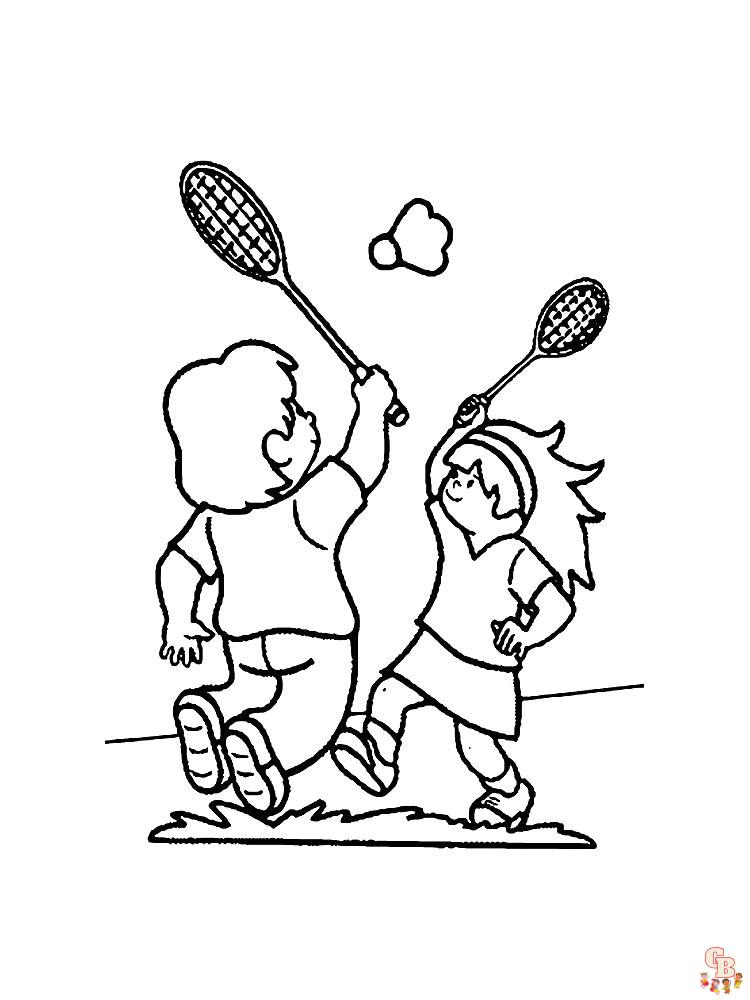 Badminton Coloring Pages 14