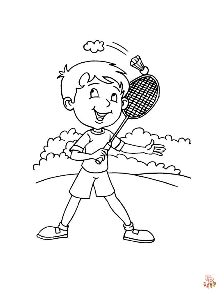 Badminton Coloring Pages 4