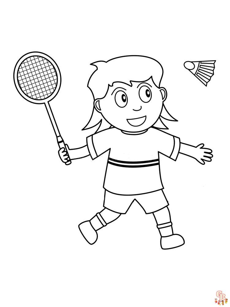 Badminton Coloring Pages 5