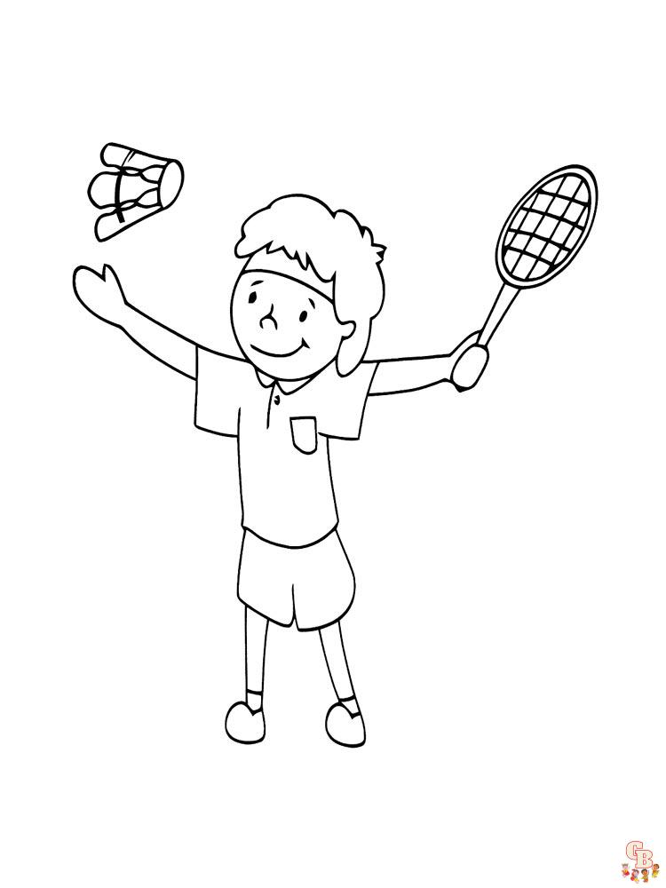 Badminton Coloring Pages 8