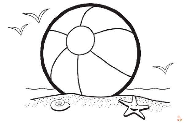 beach ball coloring pages