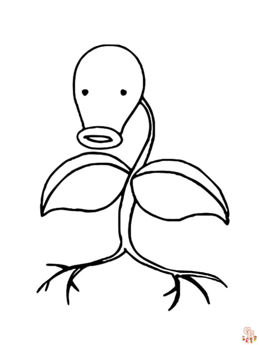 Bellsprout Pokemon Coloring Page 1