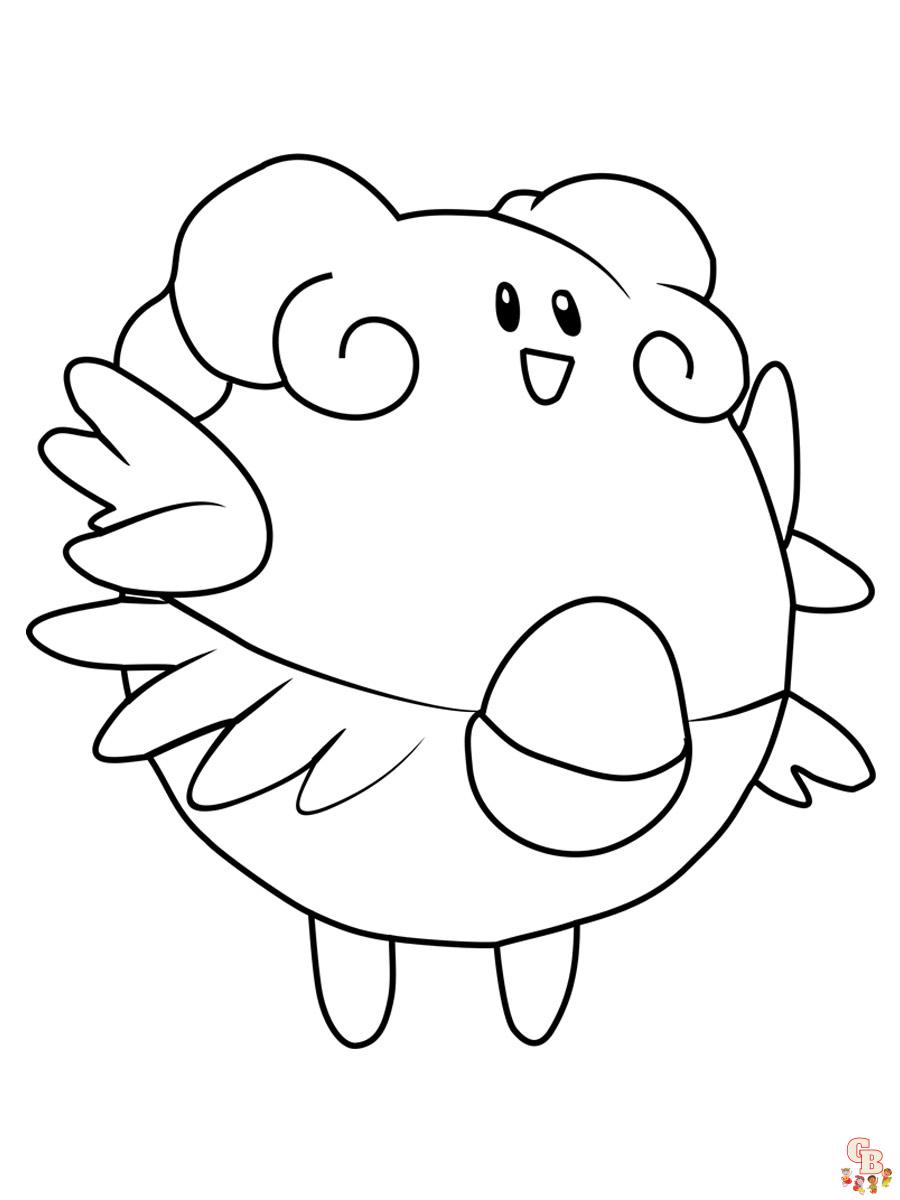 Blissey Pokemon Coloring Page 3