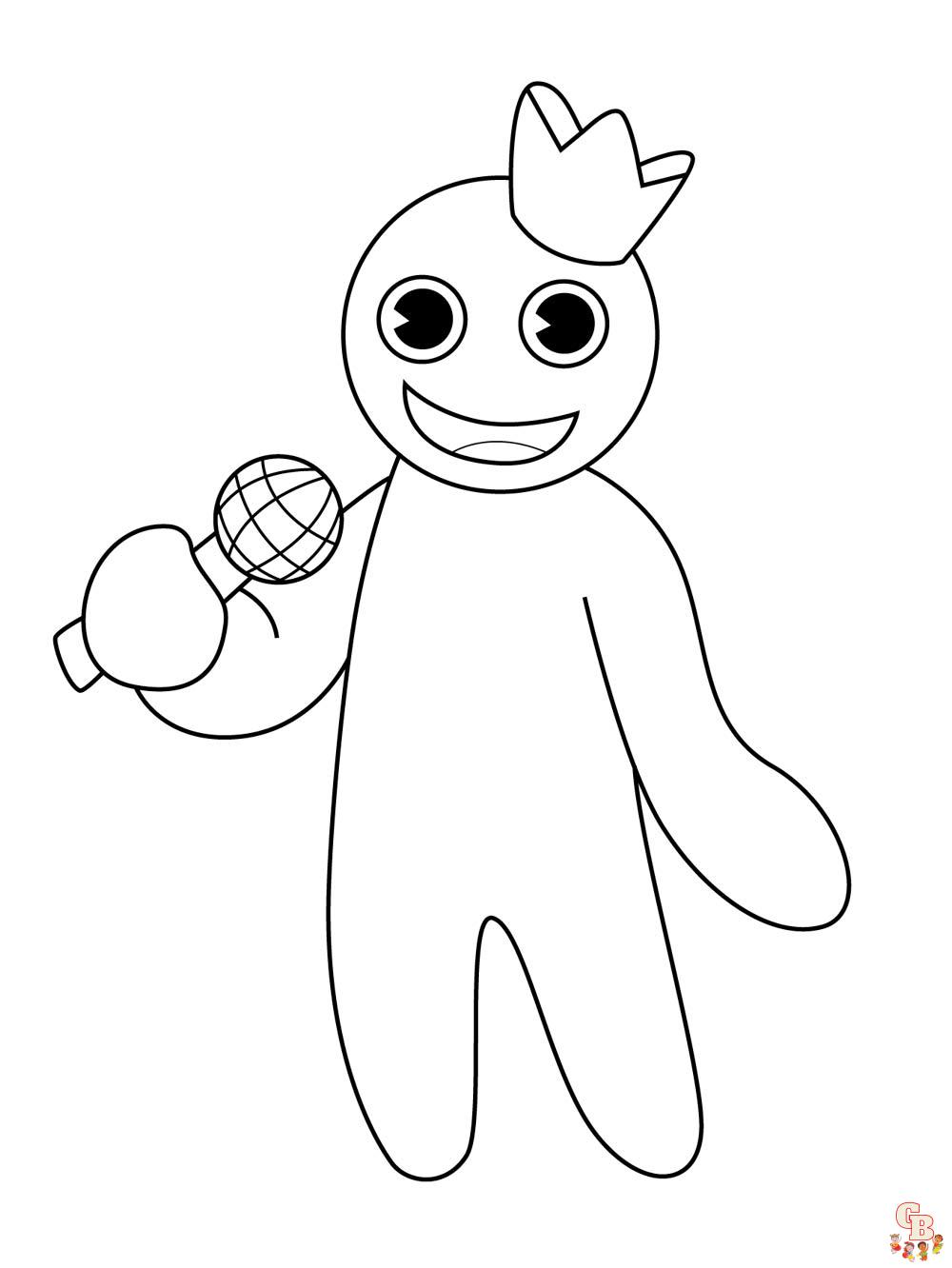 Blue Rainbow Friends Coloring Pages 9 1