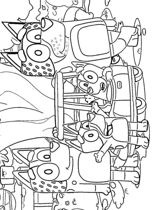 Join the Fun with Bluey Coloring Pages - GBcoloring