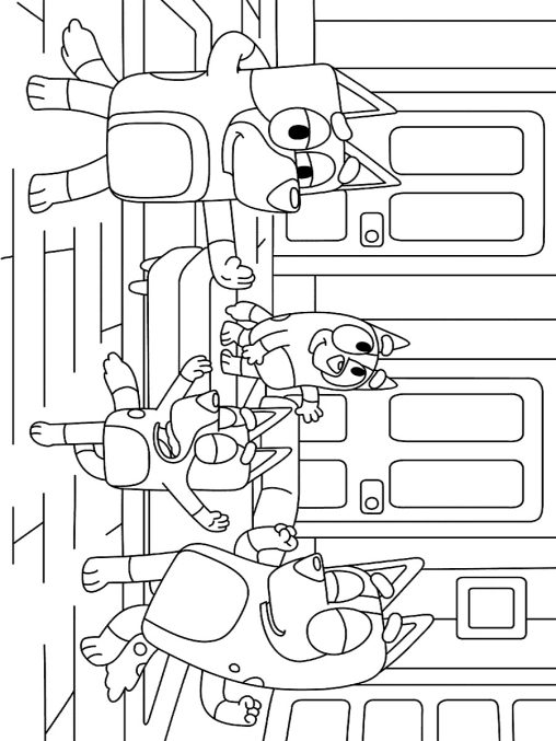 Join the Fun with Bluey Coloring Pages - GBcoloring