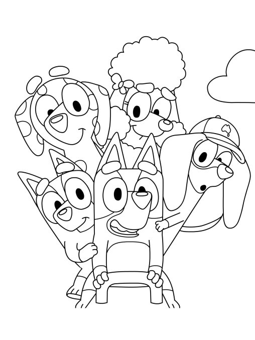 Join the Fun with Bluey Coloring Pages - GBcoloring