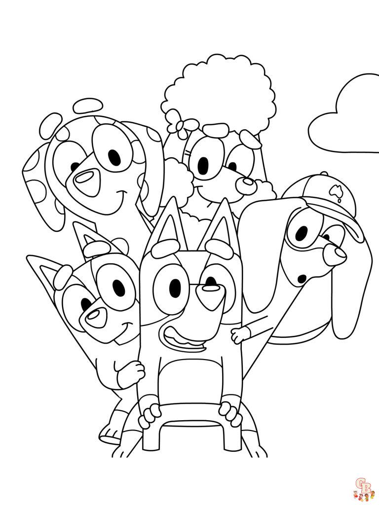 Join the Fun with Bluey Coloring Pages - GBcoloring