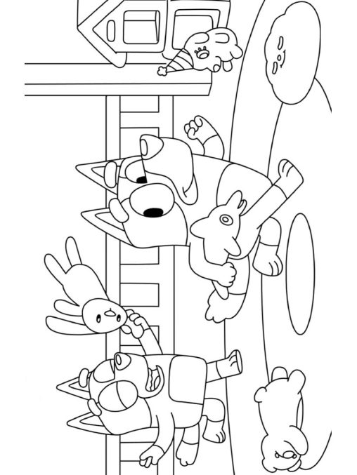 Join the Fun with Bluey Coloring Pages - GBcoloring