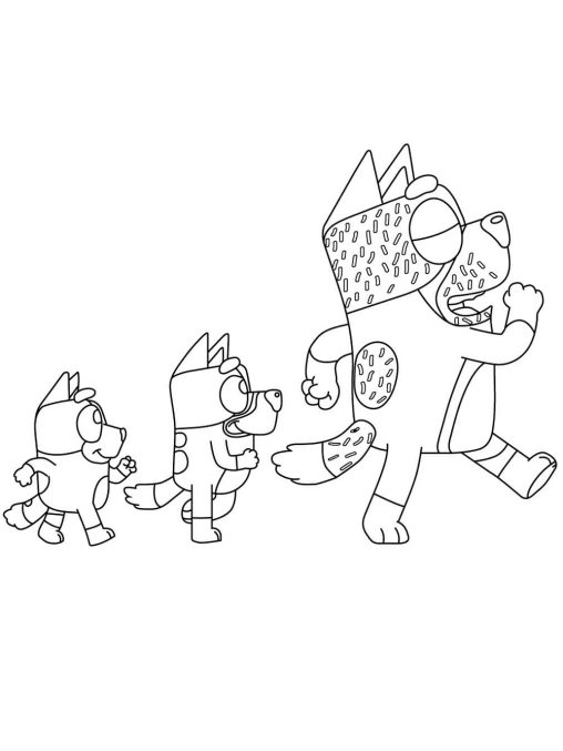 Join the Fun with Bluey Coloring Pages - GBcoloring