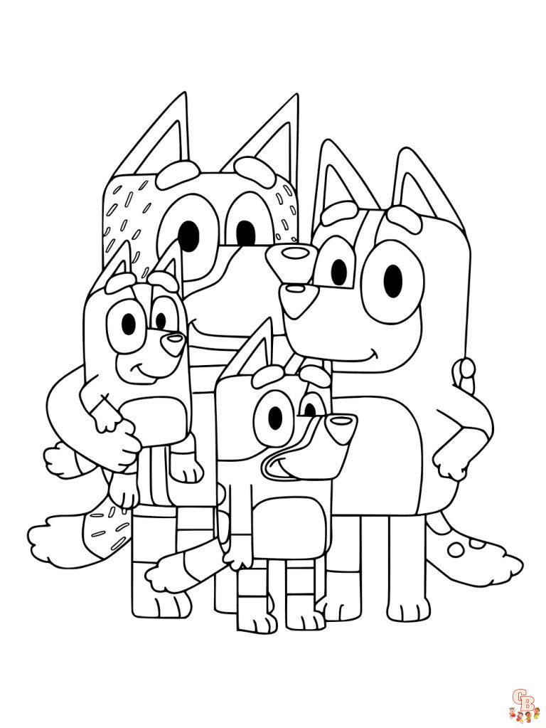 Join the Fun with Bluey Coloring Pages - GBcoloring