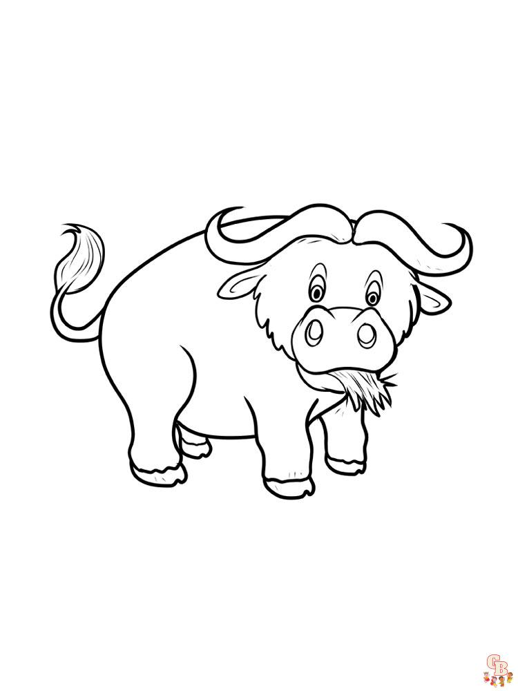 Buffalo Coloring Pages 10