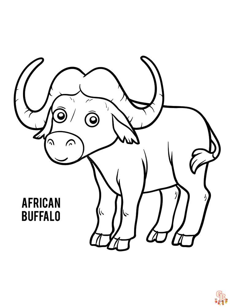 Buffalo Coloring Pages 8