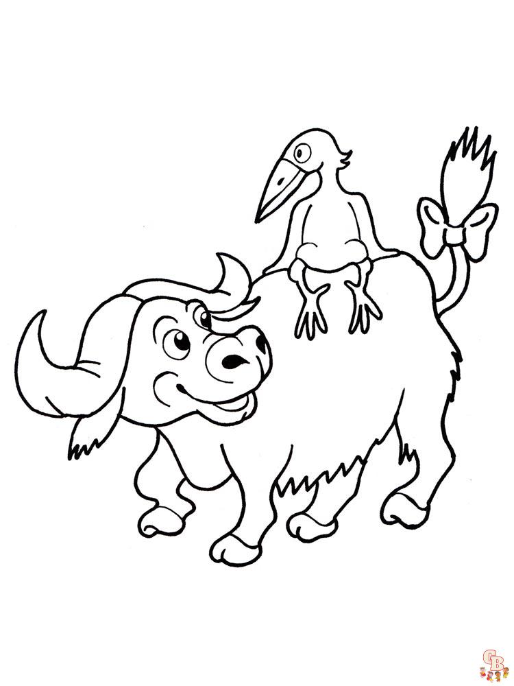 Buffalo Coloring Pages 9