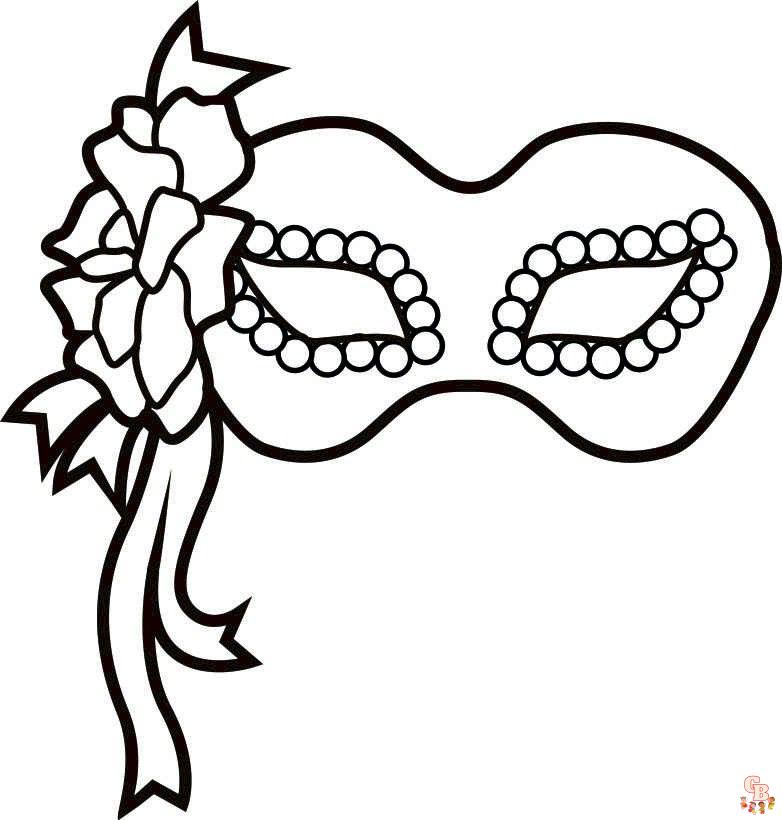 Carnival Mask Coloring Pages