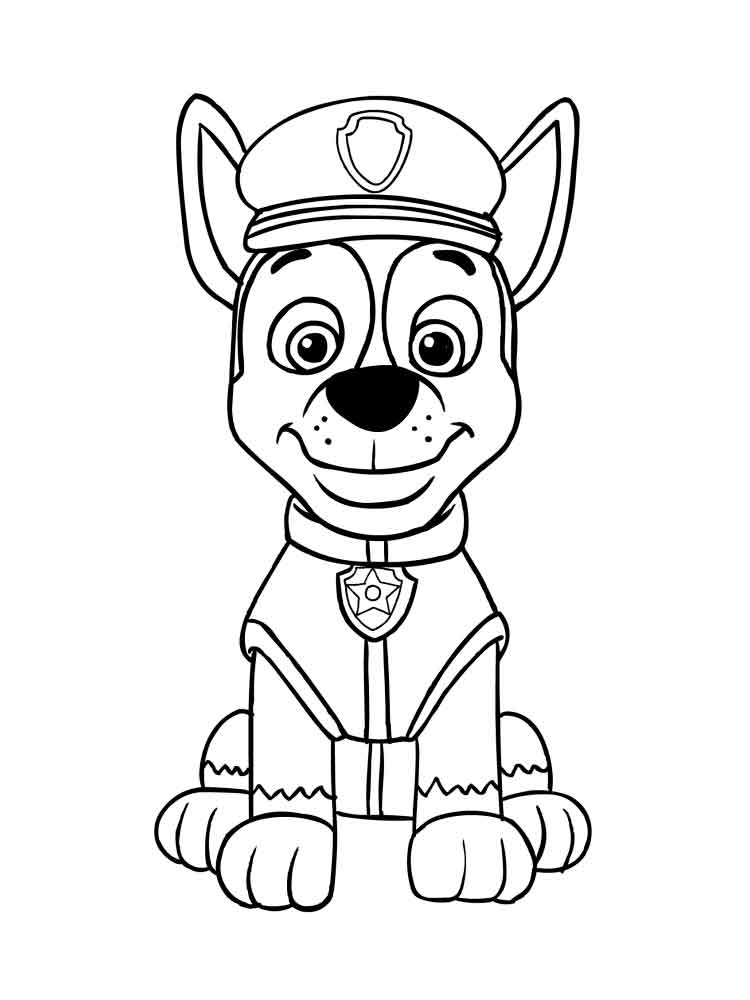 Chase Paw Patrol Coloring Pages