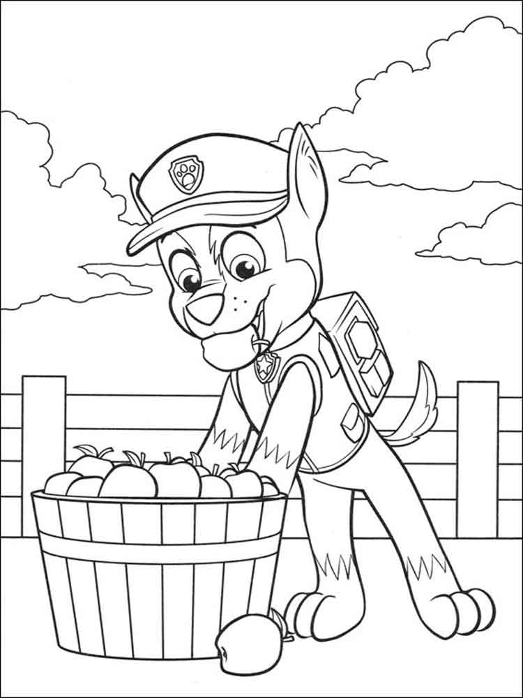 Chase Paw Patrol Coloring Pages