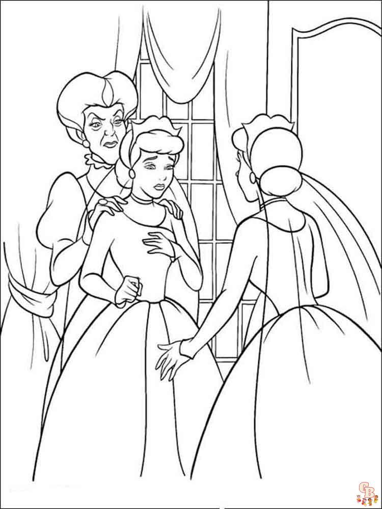 Cinderella Coloring Pages 12