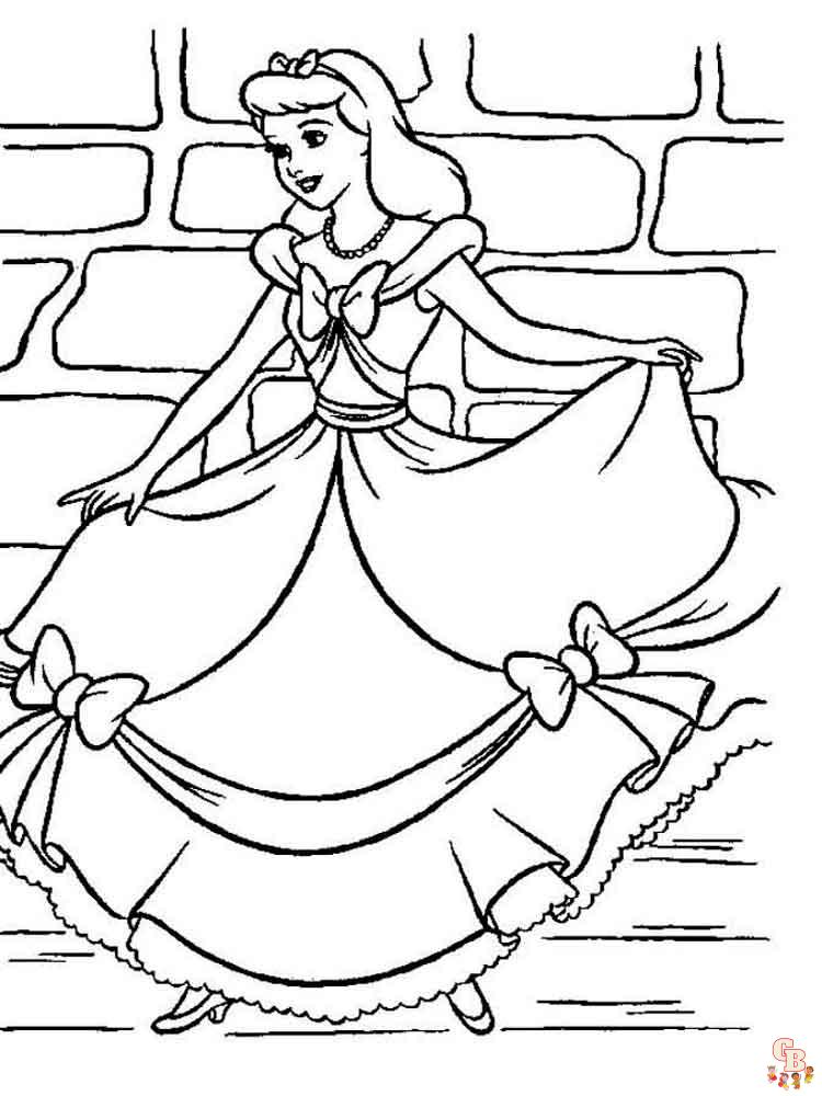 Cinderella Coloring Pages 19