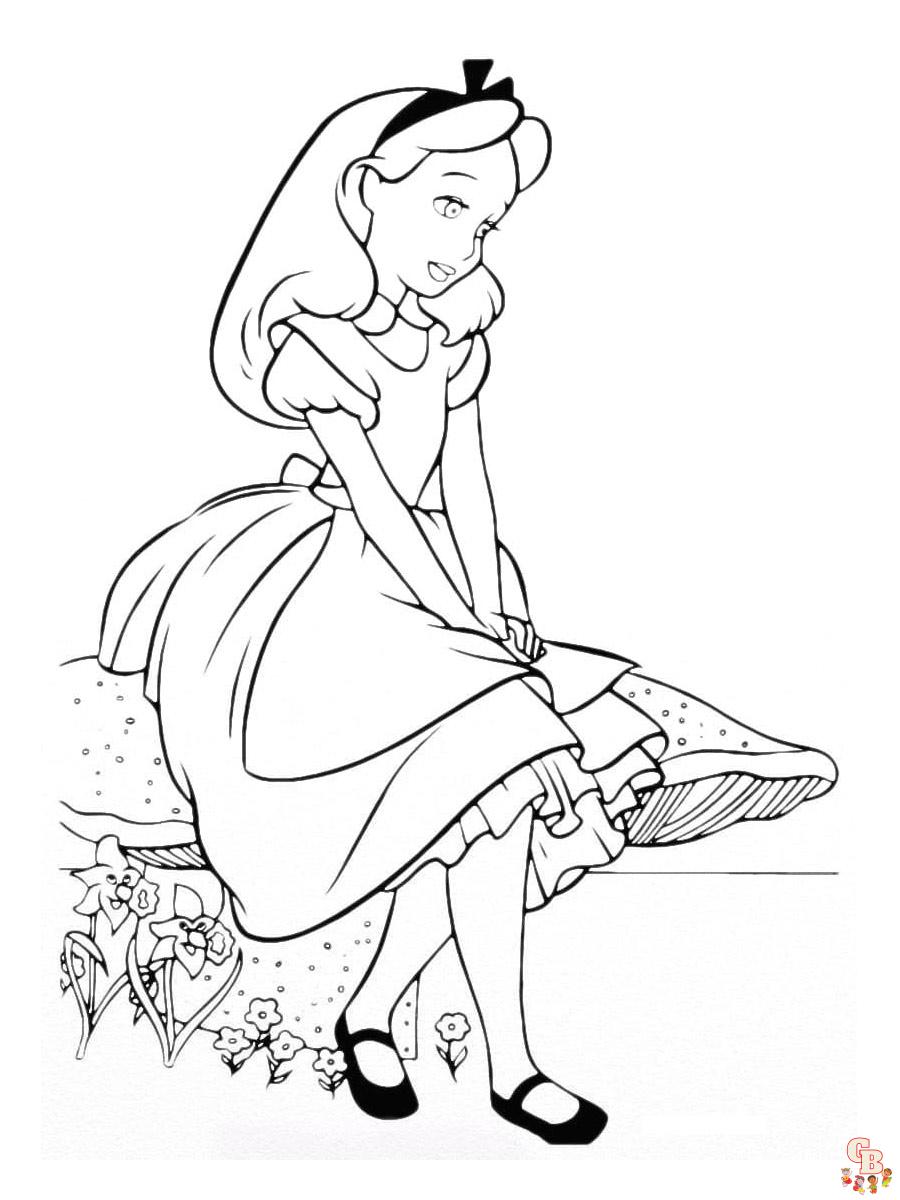 disney alice in wonderland coloring book