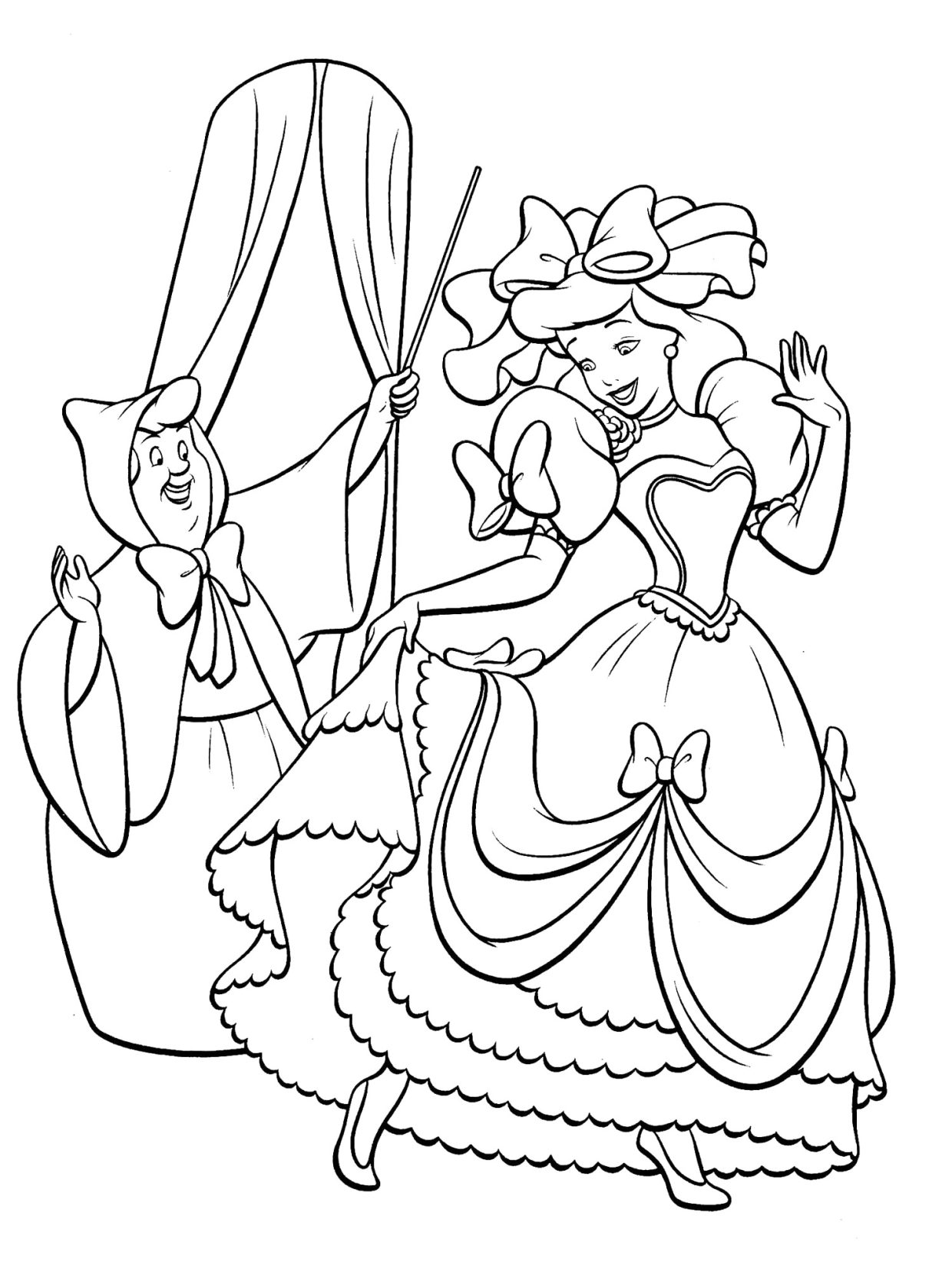 Free Printable Cinderella Coloring Pages - GBcoloring