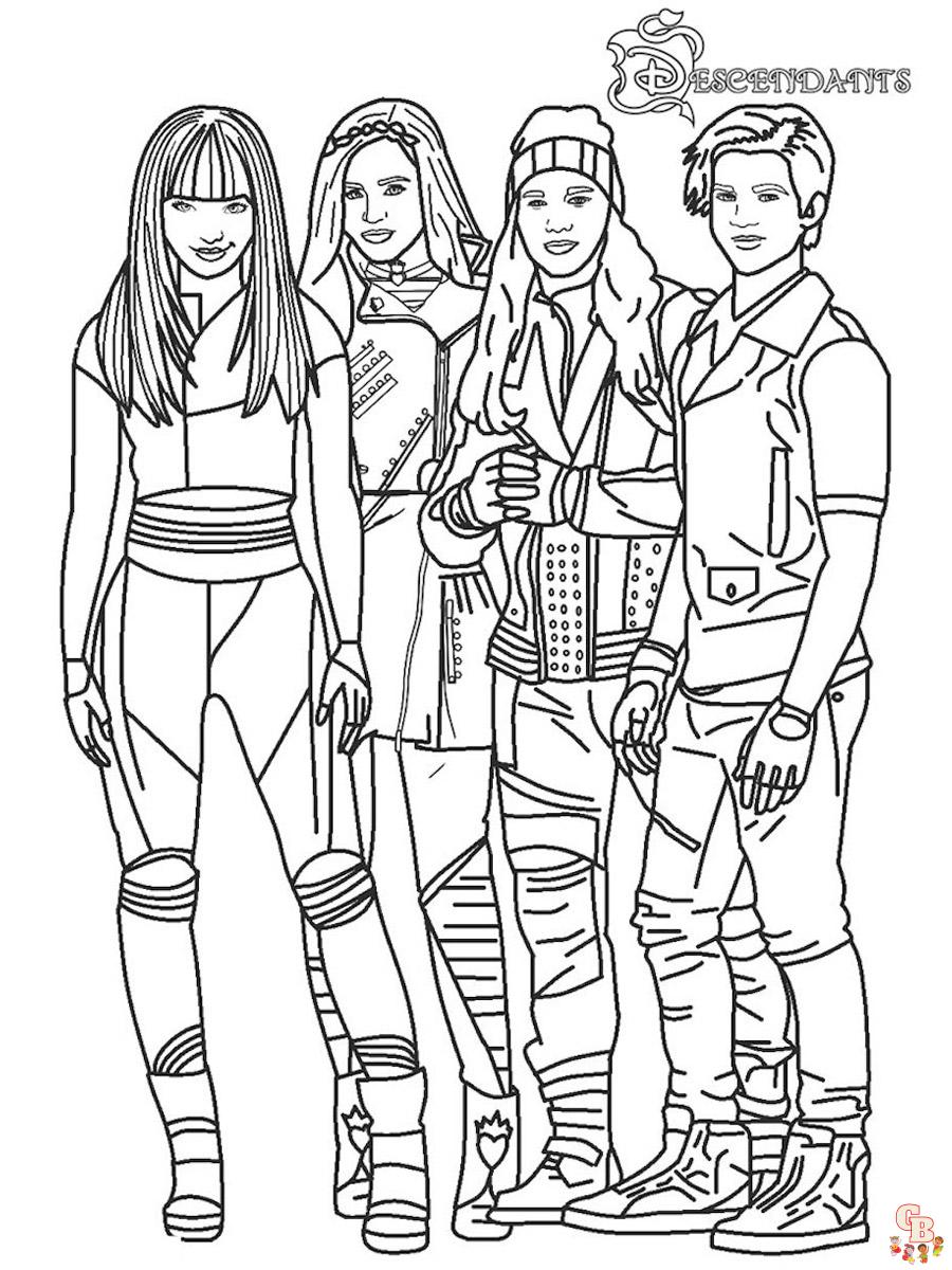 Descendants Coloring Pages: Free and Printable for Kids