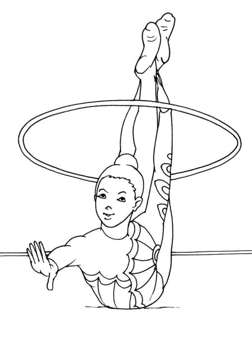 Gymnastics Coloring Pages Free Printable and Easy to Color