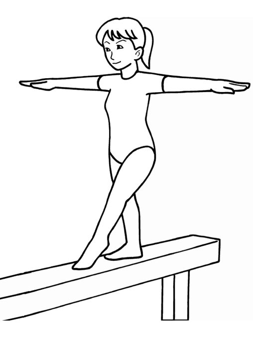 Gymnastics Coloring Pages Free Printable and Easy to Color