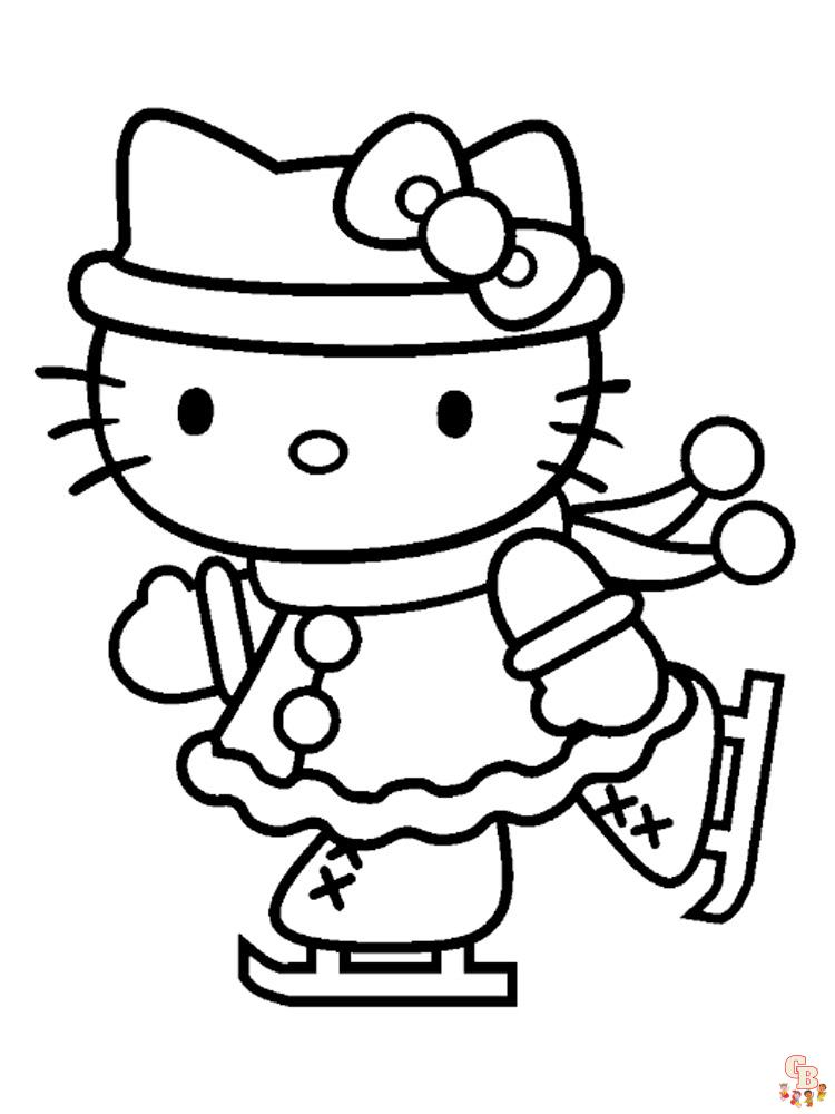 10 Magical Hello Kitty Winter Coloring Pages to Try