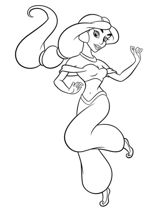 Discover the Magic of Jasmine Coloring Pages