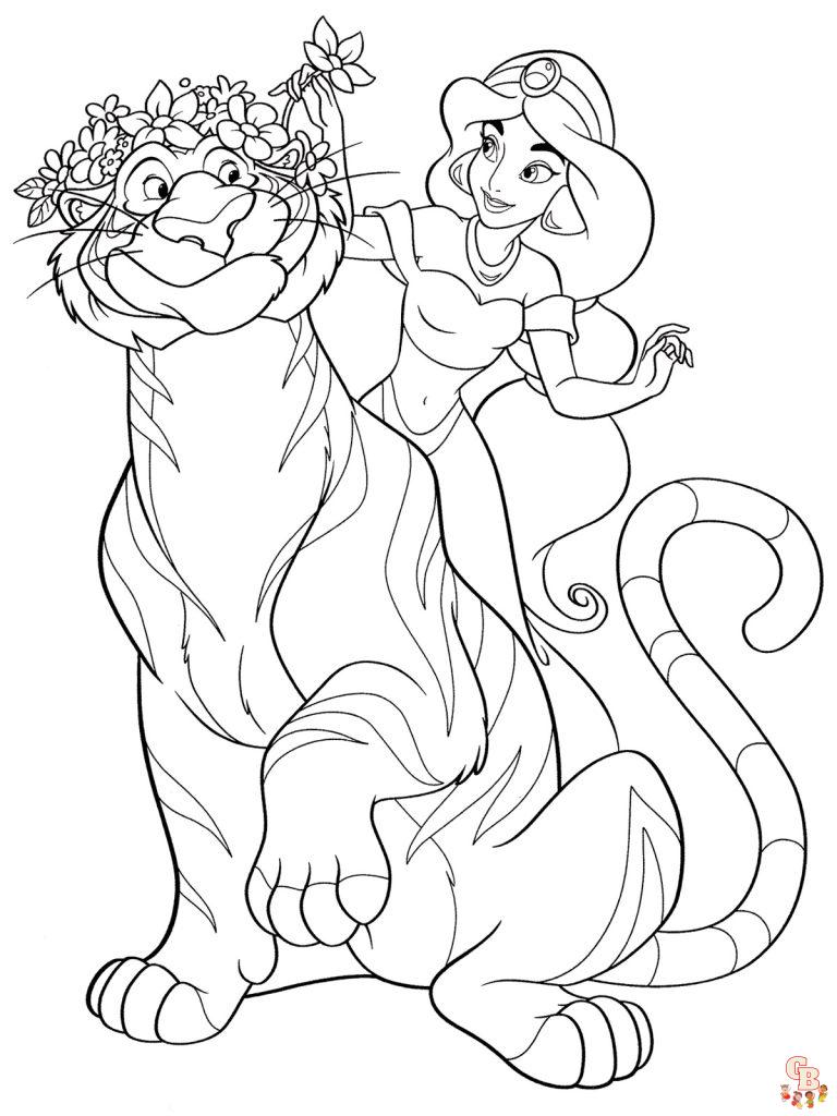 Discover the Magic of Jasmine Coloring Pages