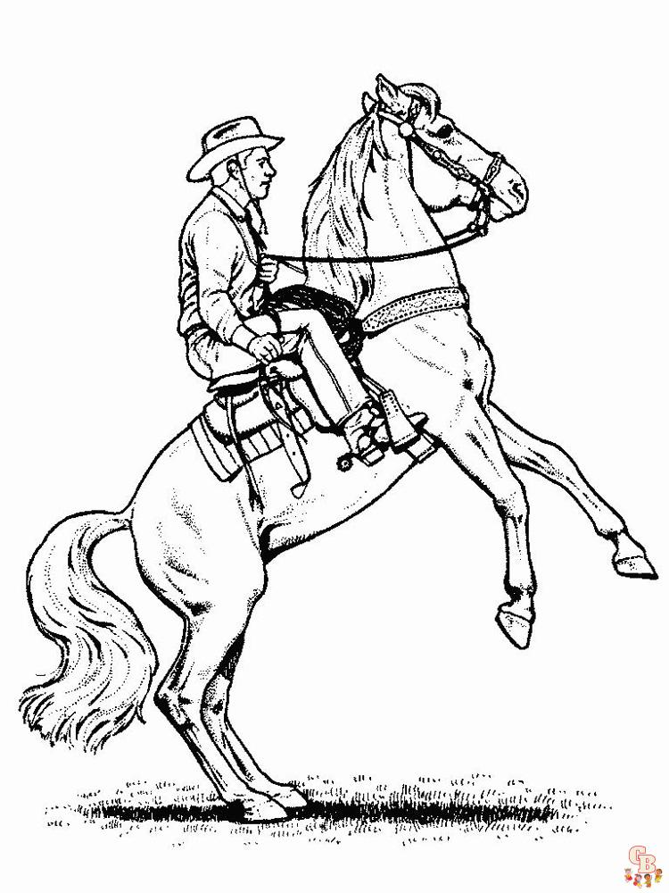 cowboy and cowgirl coloring pages