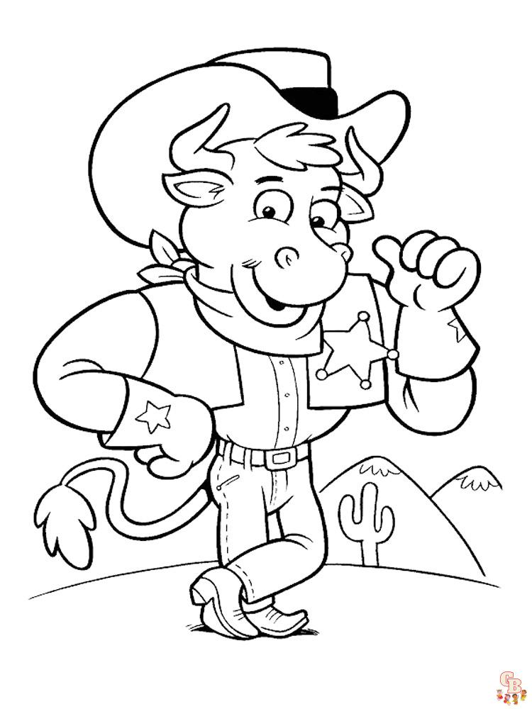 Cowboy Coloring Pages 10