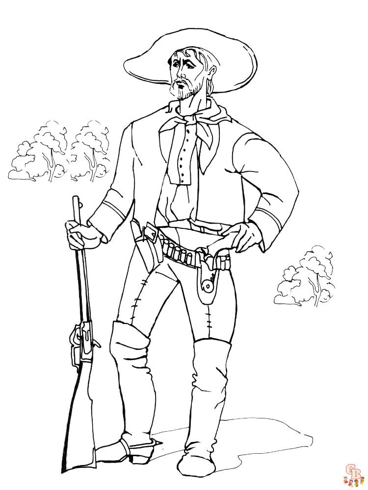 Cowboy Coloring Pages 24