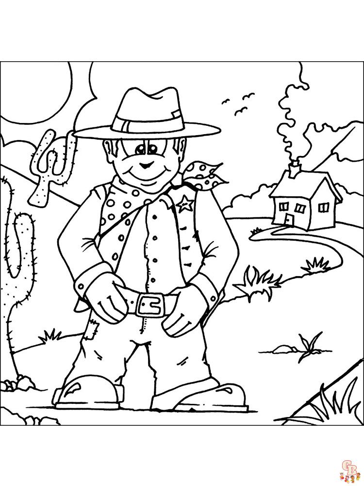 Cowboy Coloring Pages 3