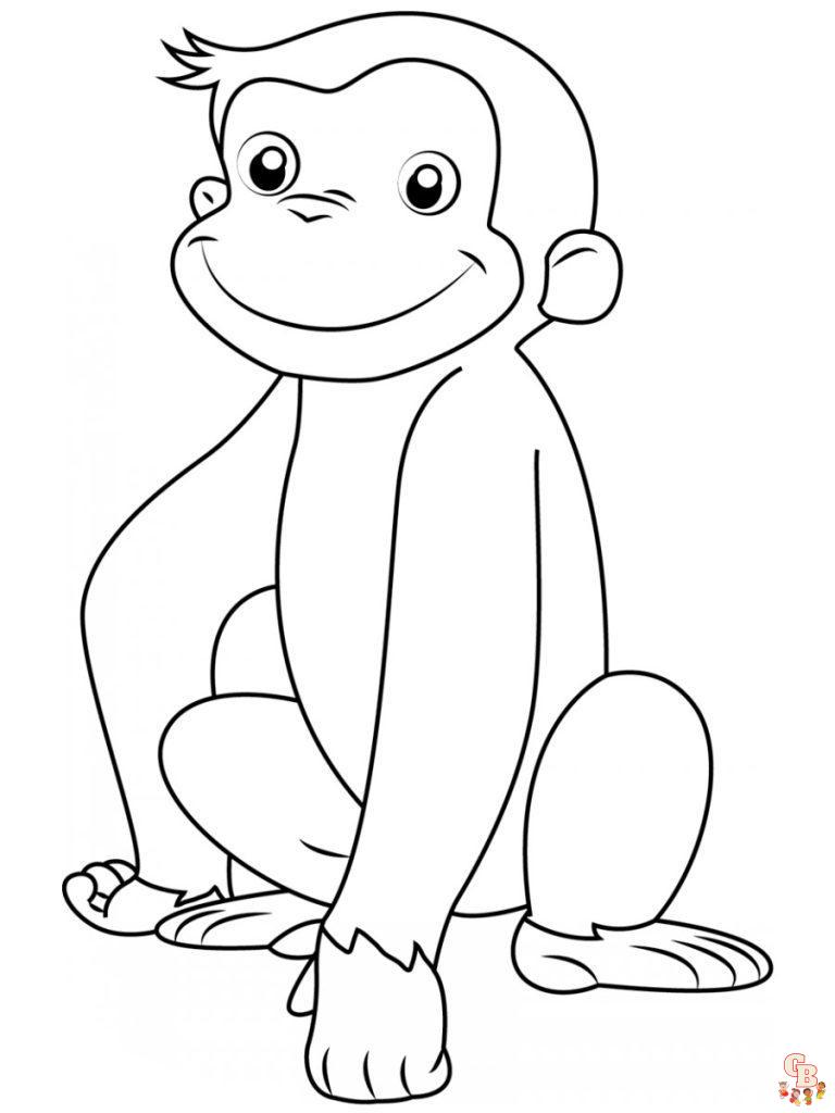 Free Curious George Coloring Pages 2023