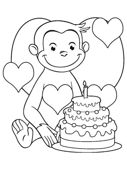 Free Curious George Coloring Pages 2023