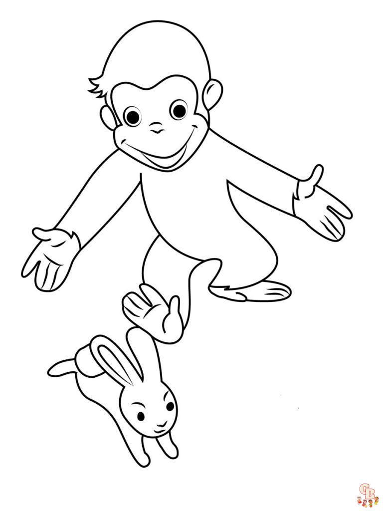 Free Curious George Coloring Pages 2023