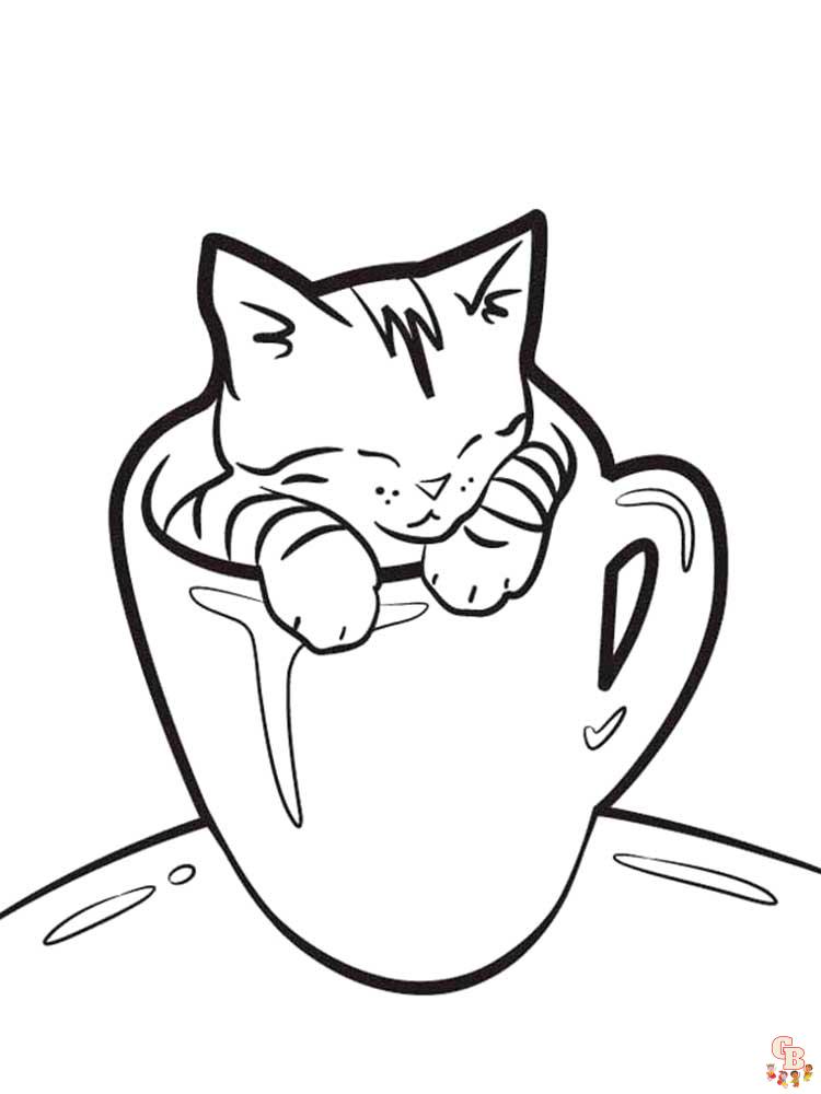 Cute Kittens Coloring Pages