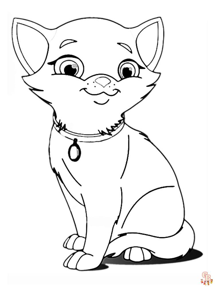 Cute Kittens Coloring Pages