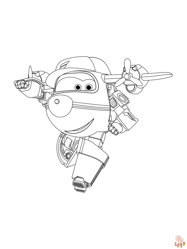 Cute Super Wings Coloring Pages