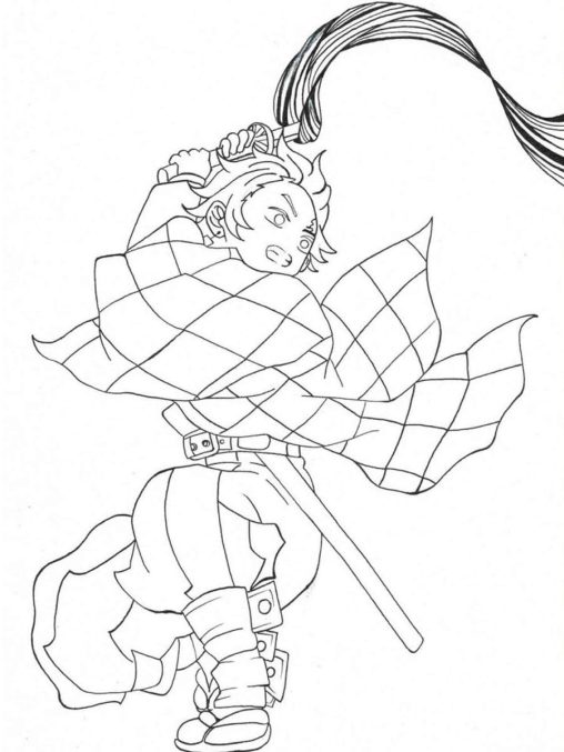 Demon Slayer Coloring Pages Printable, Free, and Easy