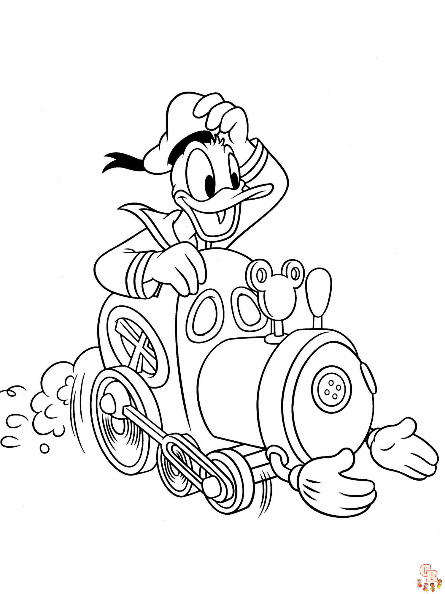 donald duck halloween coloring pages